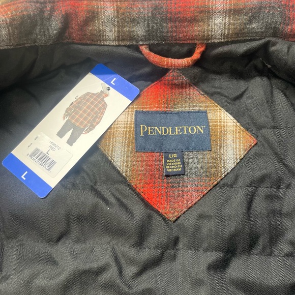 COPY - Pendleton Men’s Two-Layer Wool Blend Shirt Jacket RED L - Picture 10 of 11